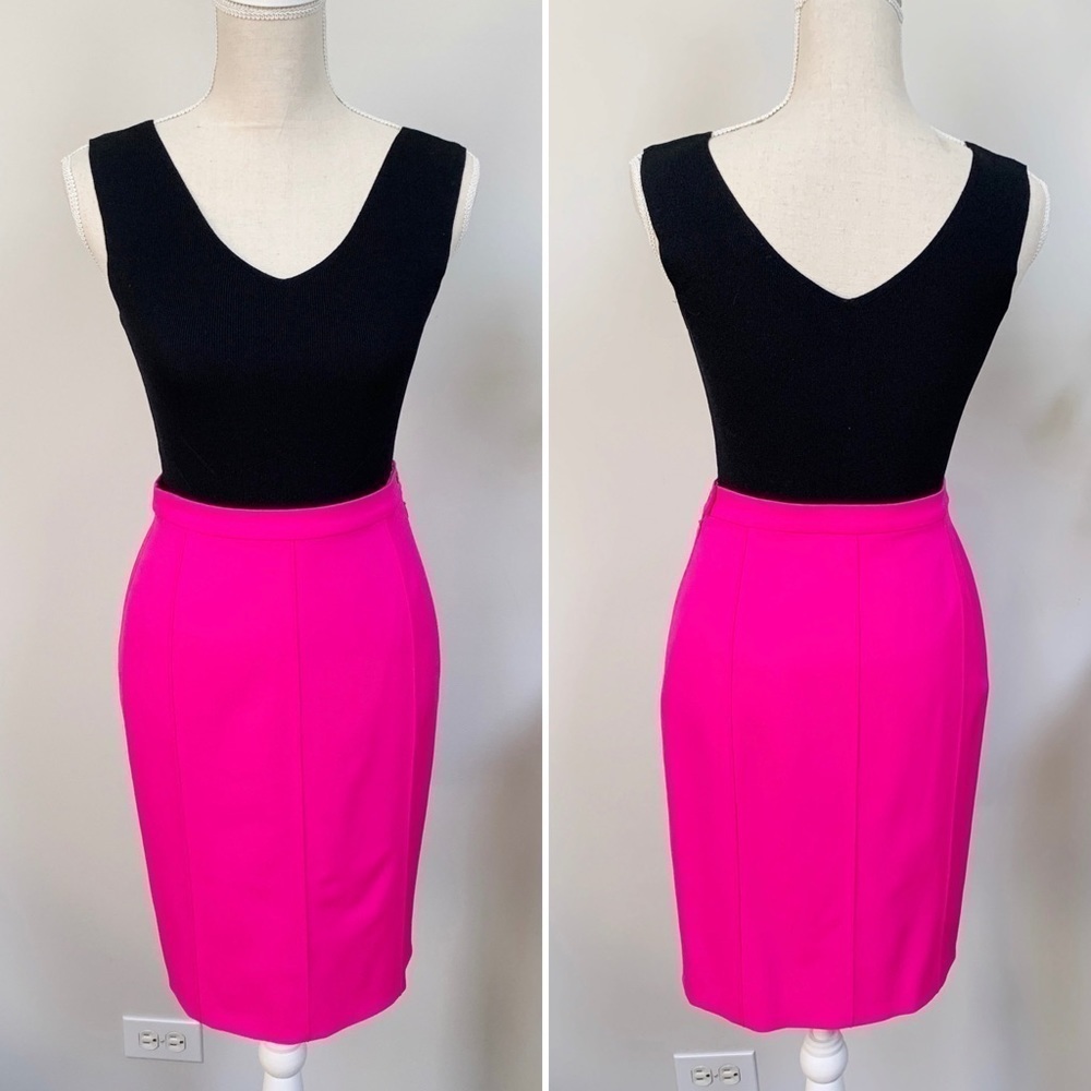 VTG Escada Hot Pink Pencil Skirt